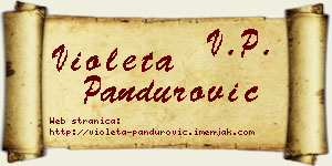 Violeta Pandurović vizit kartica